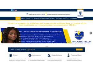 Ghana Christian University College's Website Screenshot