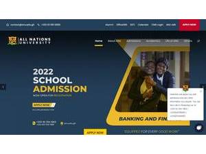 All Nations University's Website Screenshot