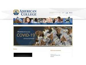 American College's Website Screenshot