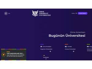 Girne American University's Website Screenshot