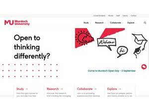 Murdoch University's Website Screenshot