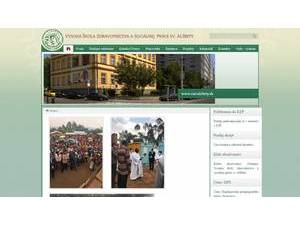 St. Elizabeth University of Health and Social Work in Bratislava's Website Screenshot