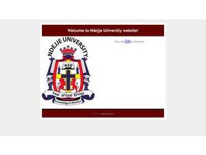 Ndejje University's Website Screenshot