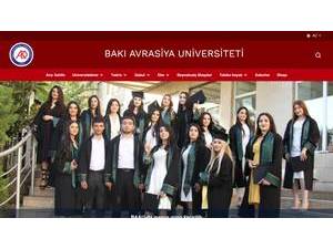 Bakı Avrasiya Universiteti's Website Screenshot