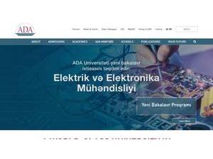ADA Universiteti's Website Screenshot