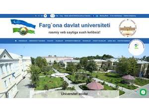 Fergana State University's Website Screenshot