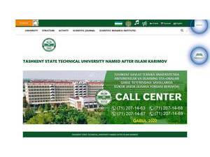 Tashkent State Technical University's Website Screenshot