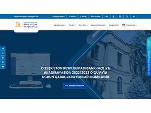 Banking and Finance Academy of the Republi? of Uzbekistan's Website Screenshot