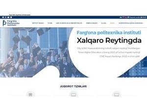 Farg'ona Politexnika Instituti's Website Screenshot