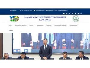 Samarqand Davlat Chet Tillar Instituti's Website Screenshot