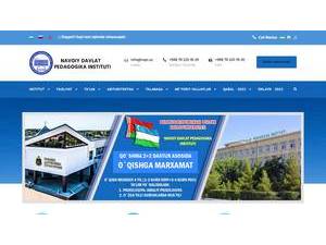 Navoiy Davlat Pedagogika Instituti's Website Screenshot