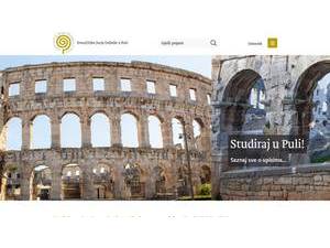 Juraj Dobrila University of Pula's Website Screenshot