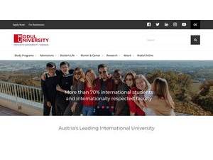 MODUL University Vienna's Website Screenshot