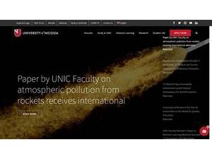 University of Nicosia's Website Screenshot