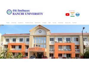 Ranchi University's Website Screenshot