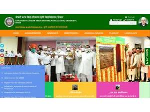 Chaudhary Charan Singh Haryana Agricultural University's Website Screenshot