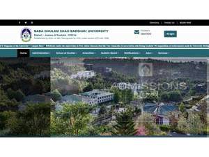 बाबा गुलाम शाह बादशाह विश्वविद्यालय's Website Screenshot
