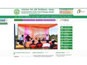 Jawaharlal Nehru Krishi Vishwavidyalaya's Website Screenshot