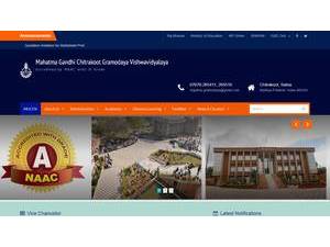 Mahatma Gandhi Chitrakoot Gramoday Vishwavidyalaya's Website Screenshot