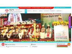 Rajiv Gandhi Proudyogiki Vishwavidyalaya's Website Screenshot