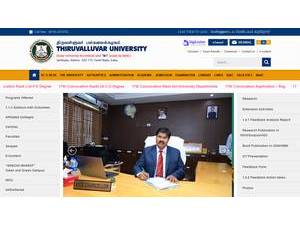 Thiruvalluvar University's Website Screenshot