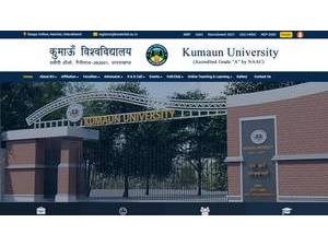 Kumaun University's Website Screenshot