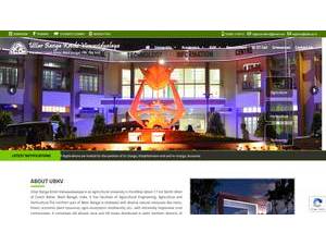 Uttar Banga Krishi Viswavidyalaya's Website Screenshot