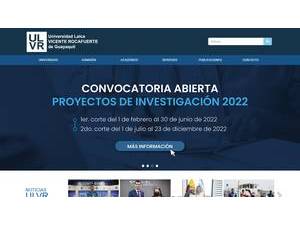 Civil University Vicente Rocafuerte of Guayaquil's Website Screenshot