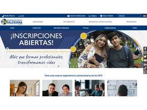 Universidad Politécnica Salesiana's Website Screenshot