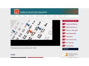 Hanoi University of Industrial Fine Arts's Website Screenshot