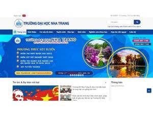 Nha Trang University's Website Screenshot