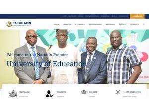 Tai Solarin University of Education's Website Screenshot