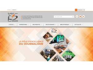 National School of Journalism and Information Sciences's Website Screenshot