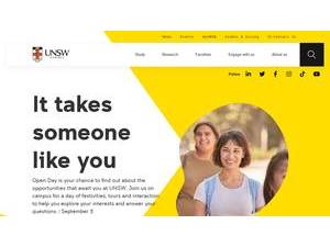 University of New South Wales's Website Screenshot