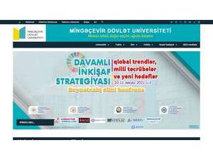 Mingeçevir Dövlet Universiteti's Website Screenshot