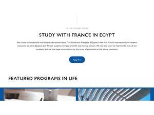 Université Française d'Égypte's Website Screenshot