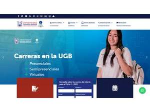 Captain General Gerardo Barrios University's Website Screenshot
