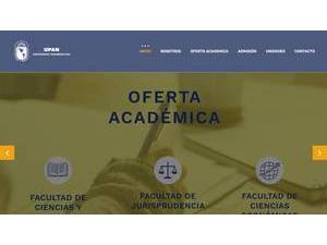 Universidad Panamericana, El Salvador's Website Screenshot