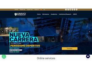 Universidad de Oriente, El Salvador's Website Screenshot