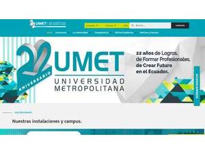 Metropolitan University, Ecuador's Website Screenshot