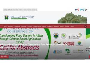 Haramaya University's Website Screenshot