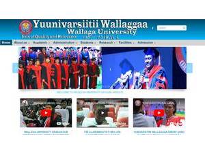 Wollega University's Website Screenshot