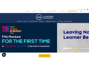 Fiji National University's Website Screenshot