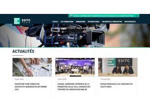 Graduate School of Building Engineering of Paris's Website Screenshot
