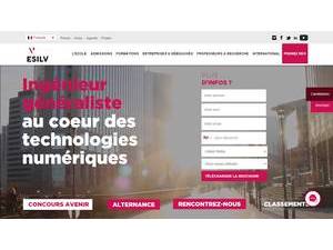 École Supérieure d'Ingénieurs Léonard de Vinci's Website Screenshot