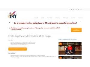École Supérieure de Fonderie et de Forge's Website Screenshot