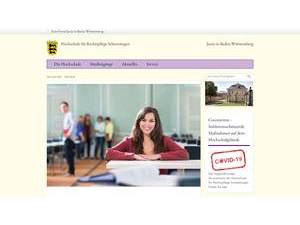Schwetzingen University of Applied Sciences for the Administration of Justice's Website Screenshot