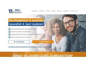 Deutsche Hochschule für Gesundheit und Sport's Website Screenshot