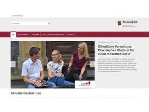 University of Applied Sciences for Public Administration Rhineland-Palatinate's Website Screenshot