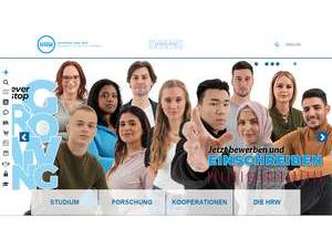 Hochschule Ruhr West's Website Screenshot